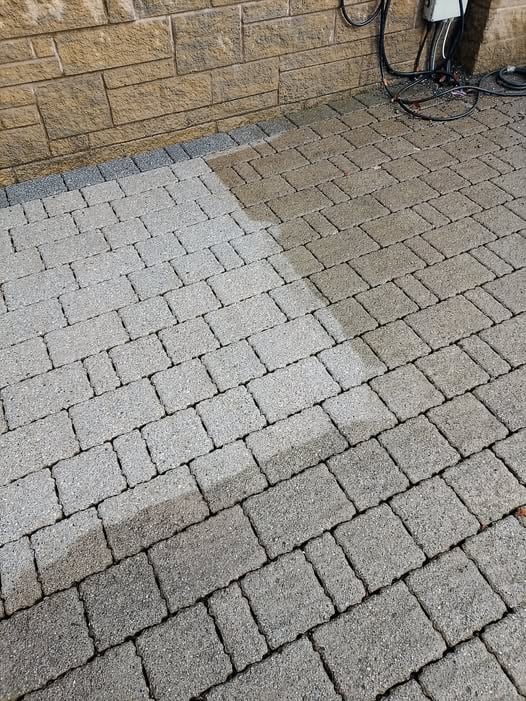 Driveways, patios and artificial grass cleaned by EK Powerwashing